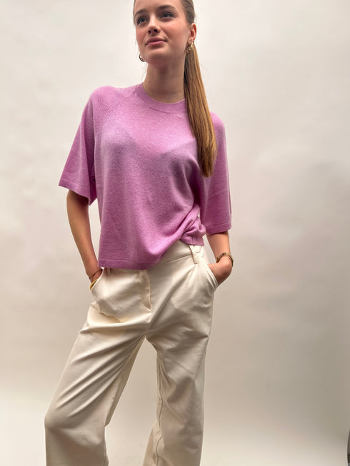 Absolut cashmere leana short sleeve pink peony